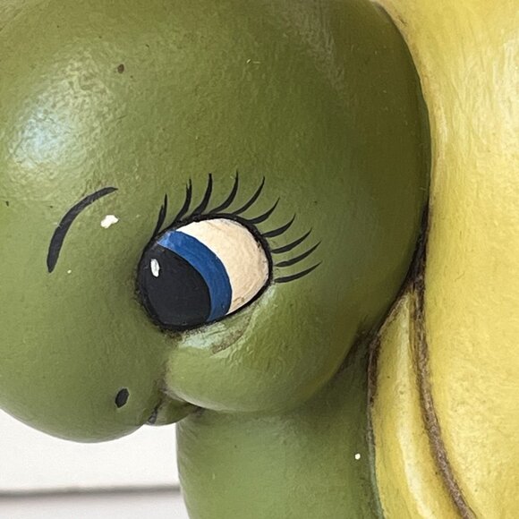 MCM 70s BoHo Ceramic Turtle Tortoise Figurine w/ Holes for Pens Makeup Brushes - Picture 7 of 13